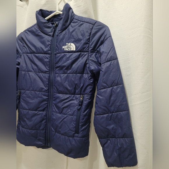 NORTHFACE SIZE 7/8 Puffer Jacket Navy - Picture 3 of 10